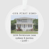 2 Foto Ons eerste huis Moderne Minimale Huisopwarm Ornament (voorkant)