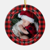 2 Foto Ornament voor baby's eerste kerstfeest (Voorkant)