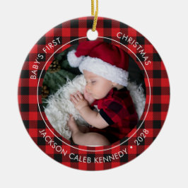 2 Foto Ornament voor baby's eerste kerstfeest