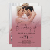 2 foto overlay QR Roos gouden zwart script Kaart (Voorkant / Achterkant)