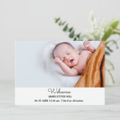 2 foto pasgeborenen welkom geboorteaankondiging aankondiging (Staand voorkant)