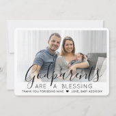 2 Foto peetouders Moderne doop of doop Bedankkaart (Voorkant)
