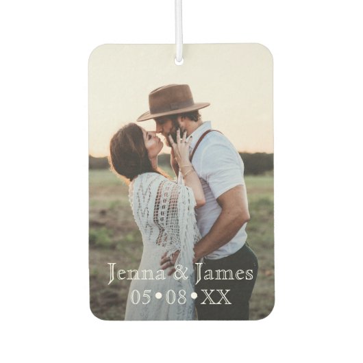 2 Foto personaliseren maakt het uniek Jubileum Luchtverfrisser (Voorkant)