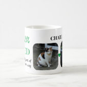 2 Foto Pet Loss Keepsake Pet Memorial groen Koffiemok (Center)