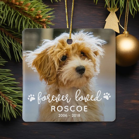 2 Foto Pet Memorial Forever Loved Keramisch Ornament