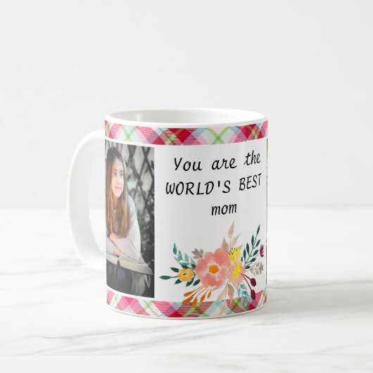 2 Foto Pink Pset Floral World's Best Mam Koffiemok (Voorkant links)