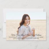 2 Foto Quinceanera Chic Blush Pink Gold Glitter Save The Date (Achterkant)