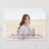 2 Foto Quinceanera Elegant Paars Gold Glitter Save The Date (Achterkant)