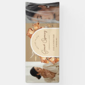 2 foto Retro Arch Bloem Bedrijf Grote Opening Spandoek (Verticaal)