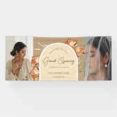 2 foto Retro Arch Bloem Bedrijf Grote Opening Spandoek (Horizontaal)