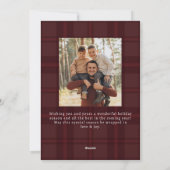 2 Foto Retro Kerstmis Geruite Wenskaart Feestdagenkaart (Achterkant)