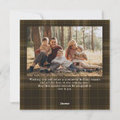 2 foto Retro Kerstmis Plaid Groet Feestdagenkaart (Achterkant)