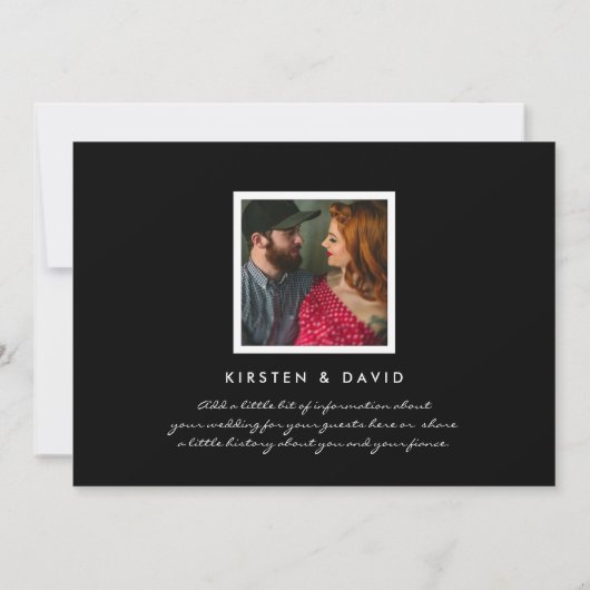 2 Foto | Romantic Doodles Wedding Save the Date (Achterkant)