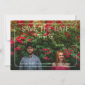 2 Foto Romantic Doodles Wedding Save the Date Magnetische Uitnodiging (Voorkant)