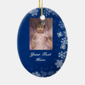 2 Foto-/rood- en blauw-zijversiering Keramisch Ornament (Achterkant)