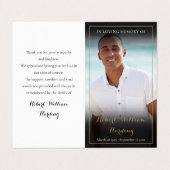 2 foto rouwkaarten met gevouwen gebedskaartjes visitekaartje (Buitenkant ongevouwen)