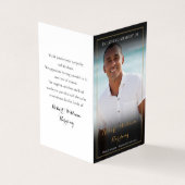 2 foto rouwkaarten met gevouwen gebedskaartjes visitekaartje (Buitenkant)