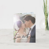 2 Foto Save the Date Wedding Invitation Aankondiging (Voorkant)