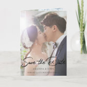 2 Foto Save the Date Wedding Invitation Aankondiging (Voorkant)