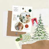 2 foto sierlijke vrolijke kerst groet feestdagenkaart