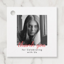 2 Foto Simple Modern Afstuderen Hartelijk dank Bedankjes Labels