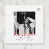 2 Foto Simple Modern Afstuderen Hartelijk dank Bedankjes Labels (Achterkant)