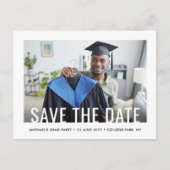 2 Foto Simple Modern Afstuderen Save the Date Briefkaart (Voorkant)