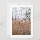 2 Foto Simple Modern Calligraphy Elegant Wedding Kaart (Achterkant)