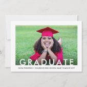 2 Foto Simple Modern Minimalist Graduparty Kaart (Voorkant)