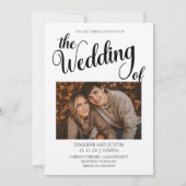 2 Foto Simplistic Wedding Invitation Kaart (Voorkant)