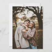 2 Foto Simplistic Wedding Invitation Kaart (Achterkant)