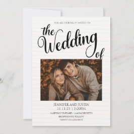 2 Foto Simplistic Wedding Invitation Kaart