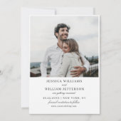 2 Foto Simply Elegant Calligraphy Wedding Save The Date (Achterkant)