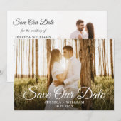 2 Foto Simply Elegant Wedding Save The Date (Voorkant / Achterkant)