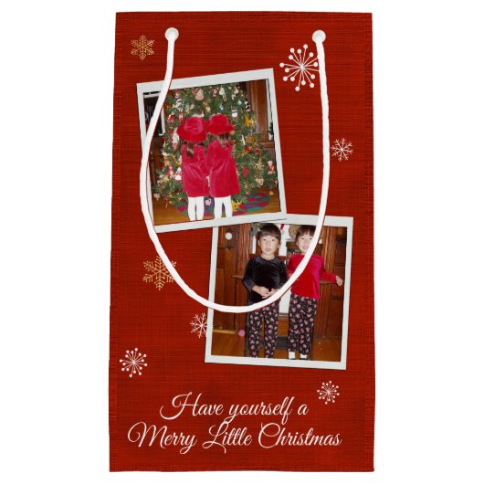 2 Foto ~ Sneeuwvlok Kisses Klein Cadeauzakje (Voorkant)