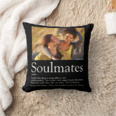 2 Foto Soulmates Definitie Zwart En Wit Kussen (Deken)