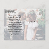 2 Foto Stijlvol modern script bruiloft Bedankt Aankondigingskaart (Achterkant)