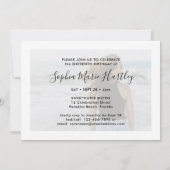 2 Foto Sweet 16 Birthday Modern Elegant Script Kaart (Achterkant)