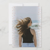 2 Foto Sweet 16 Moderne Roze Roze Glitter Kaart (Achterkant)