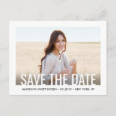 2 Foto Sweet 16th Birthday Modern Save the Date Aankondigingskaart (Voorkant)