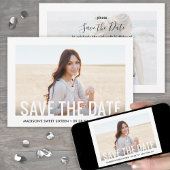 2 Foto Sweet 16th Birthday Party Modern Zestiende Save The Date