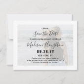 2 Foto Sweet 16th Birthday Party Modern Zestiende Save The Date (Achterkant)