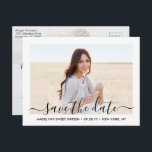 2 Foto Sweet 16th Birthday Script Save the Date Aankondigingskaart<br><div class="desc">Nodig familie en vrienden uit voor een elegant Sweet 16th viering voor haar met deze moderne, minimalistische foto van 2 behalve het date nodigt briefkaart uit. Al tekst is eenvoudig aan te passen. (AFBEELDING PLACEMENT TIP: Een gemakkelijke manier om een foto precies te centreren hoe u wilt is het te...</div>