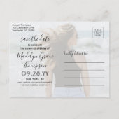 2 Foto Sweet 16th Birthday Script Save the Date Aankondigingskaart (Achterkant)