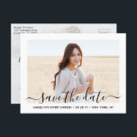 2 Foto Sweet 16th Birthday Script Save the Date Aankondigingskaart<br><div class="desc">Nodig familie en vrienden uit voor een elegant Sweet 16th viering voor haar met deze moderne, minimalistische foto van 2 behalve het date nodigt briefkaart uit. Al tekst is eenvoudig aan te passen. (AFBEELDING PLACEMENT TIP: Een gemakkelijke manier om een foto precies te centreren hoe u wilt is het te...</div>