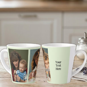 2 foto tekst toevoegen wit groen latte mok