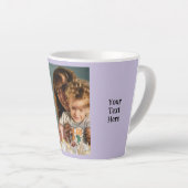 2 foto tekst toevoegen wit paars latte mok (Rechterhoek)