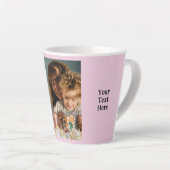 2 foto tekst toevoegen wit roze latte mok (Rechterhoek)