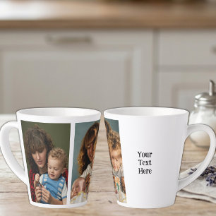 2 foto tekst toevoegen wit zwart latte mok