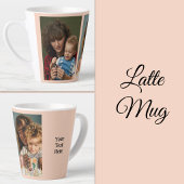 2 foto tekst toevoegen witte perzik latte mok